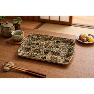 Japanese Trays Set of 2 Parrot Floral Mid Century Decorative Serving Trays